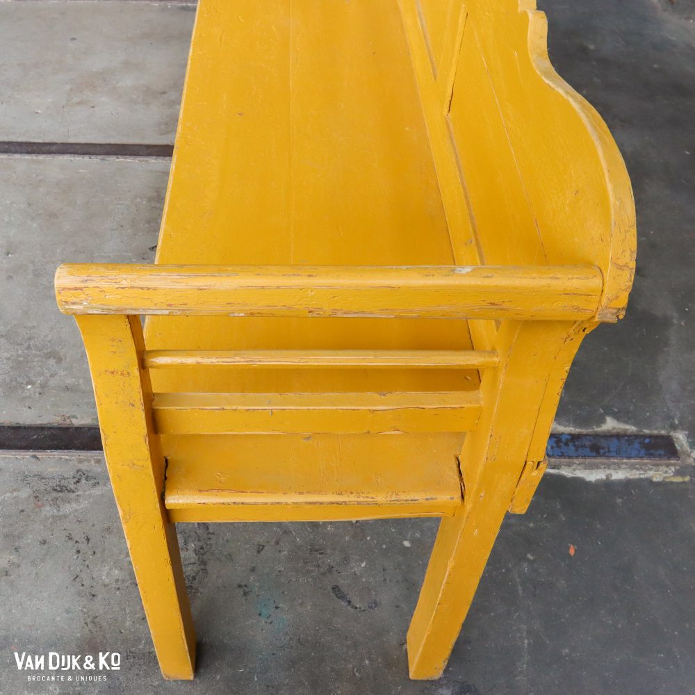 Gele brocante bank - Afbeelding 5