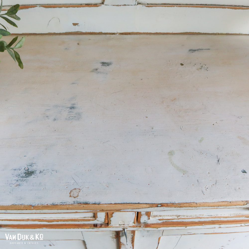Brocante witte buffetkast - Afbeelding 7