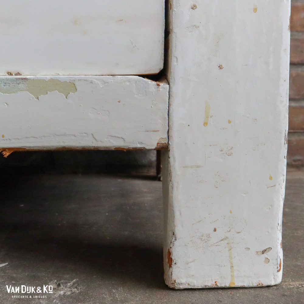 Brocante kledingkast met spiegel - Afbeelding 10