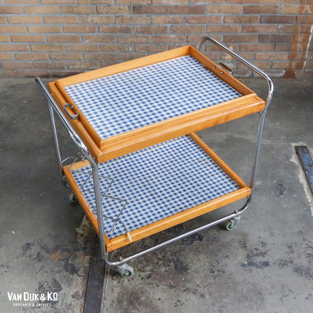 Vintage serveertrolley - Afbeelding 3