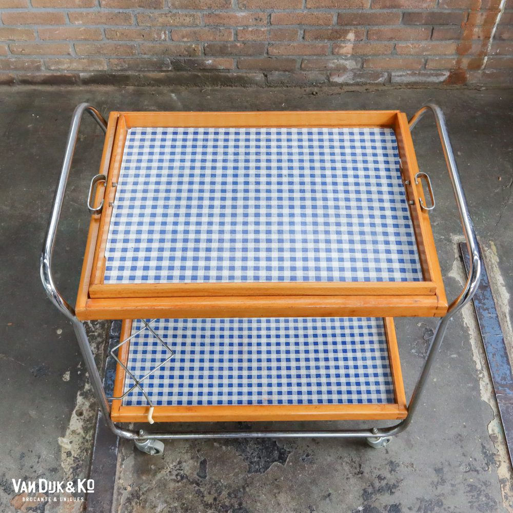 Vintage serveertrolley - Afbeelding 4