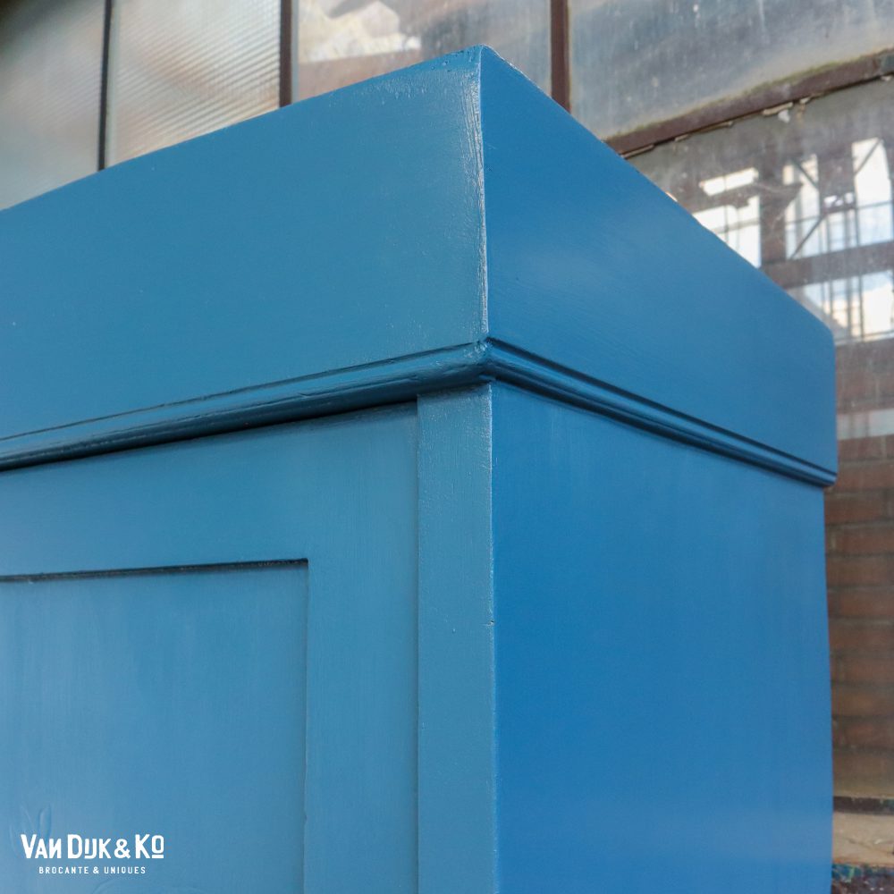 Blauwe kledingkast met bloemen - Afbeelding 5