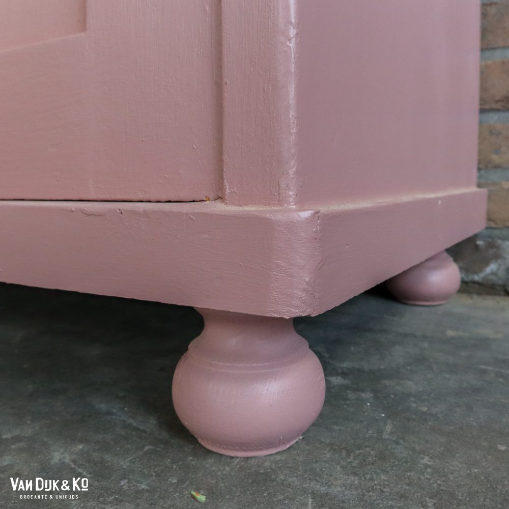 Brocante oudroze commode - Afbeelding 9