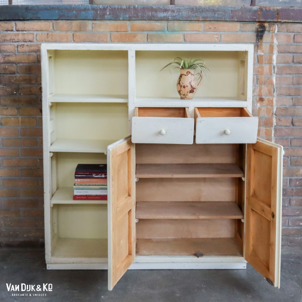Brocante wit kastje - Afbeelding 4