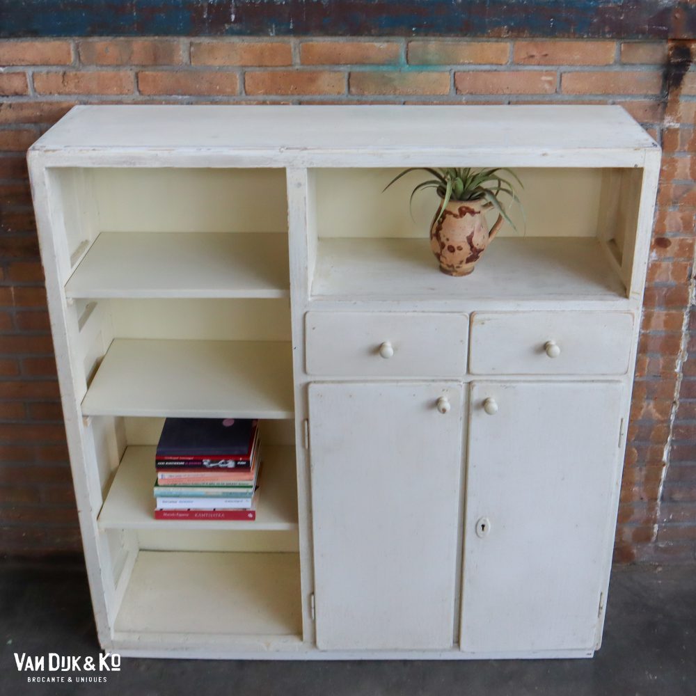 Brocante wit kastje - Afbeelding 3