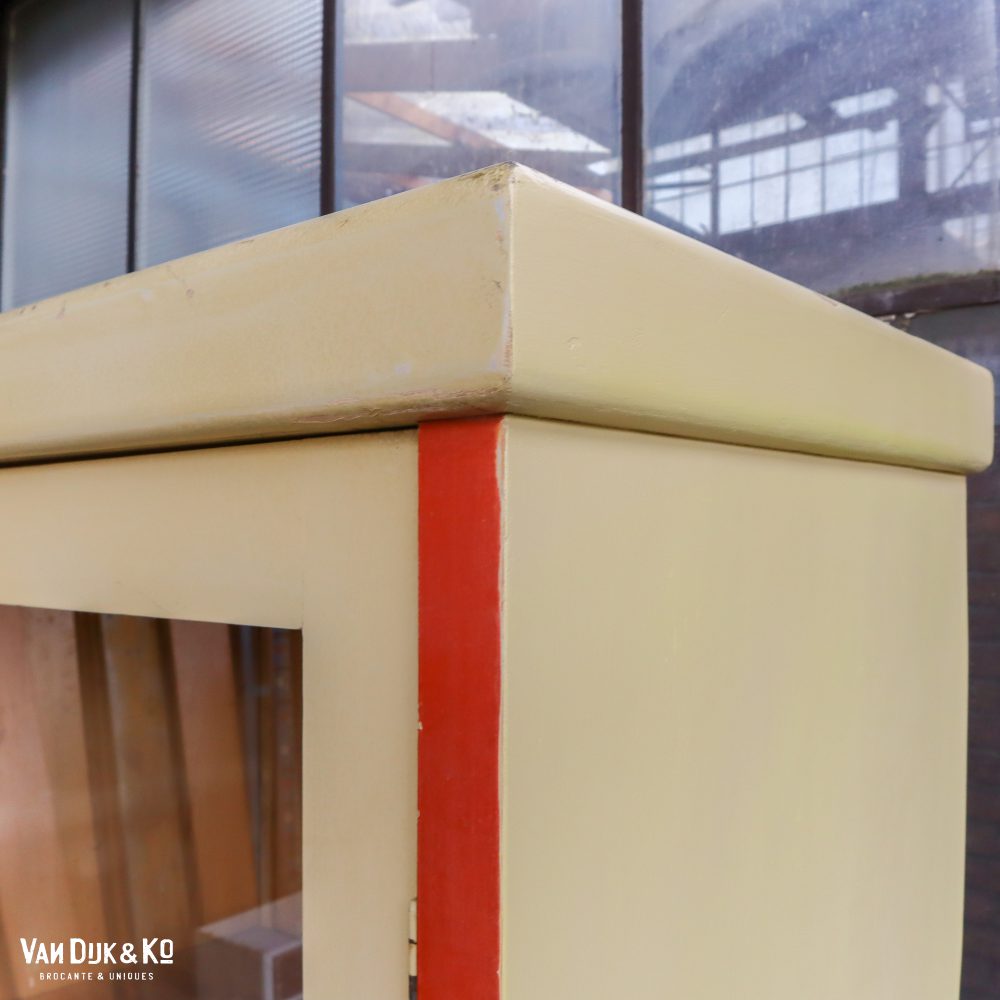 Brocante asymmetrische vitrinekast - Afbeelding 6