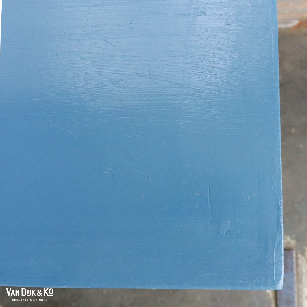 Brocante blauwe commode - Afbeelding 7