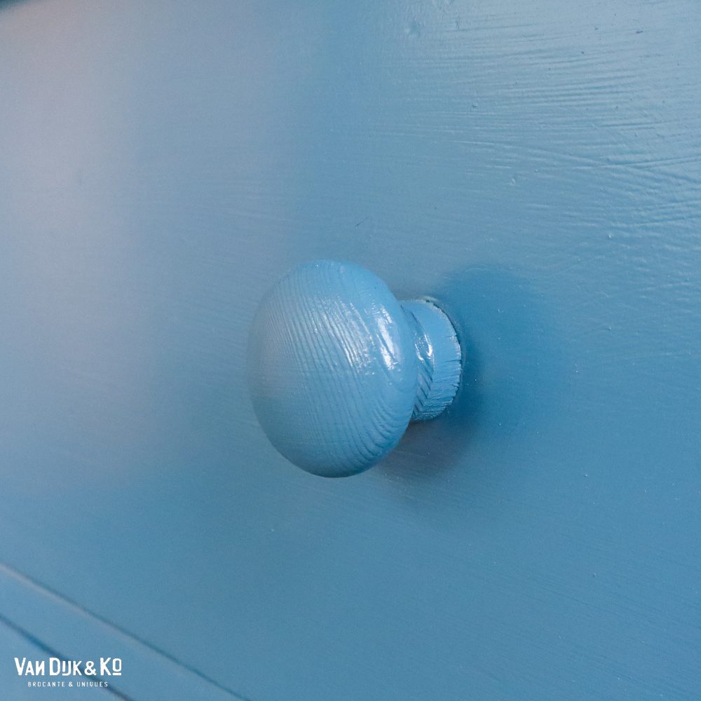 Brocante blauwe commode - Afbeelding 8