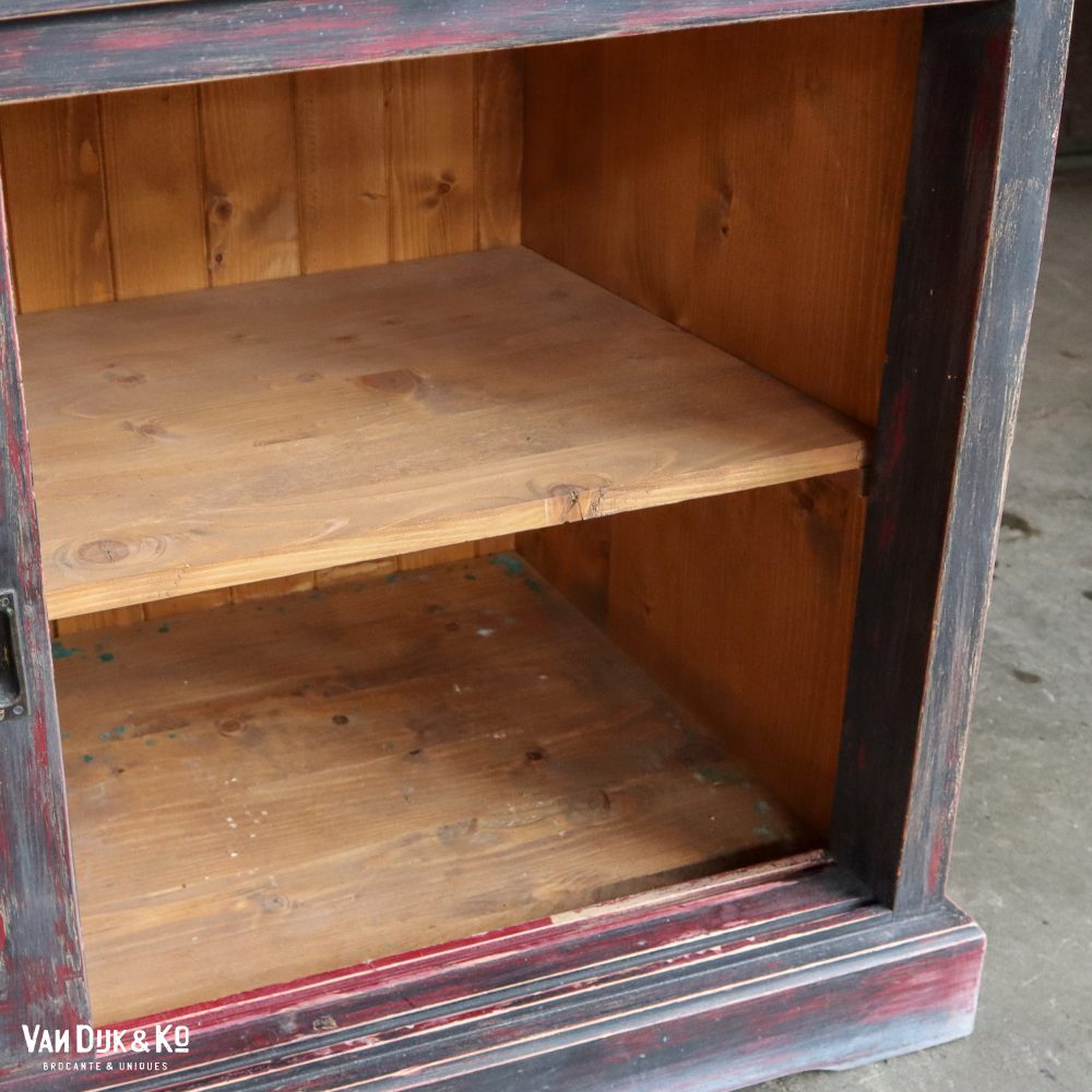 Vintage schoolkast met gaas - Afbeelding 5