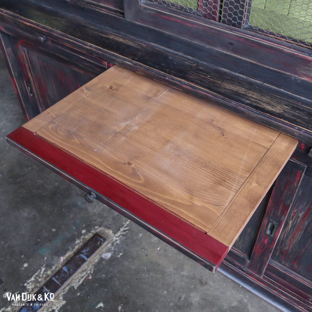 Vintage schoolkast met gaas - Afbeelding 6