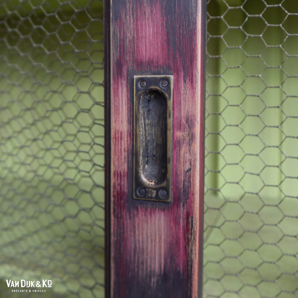 Vintage schoolkast met gaas - Afbeelding 13