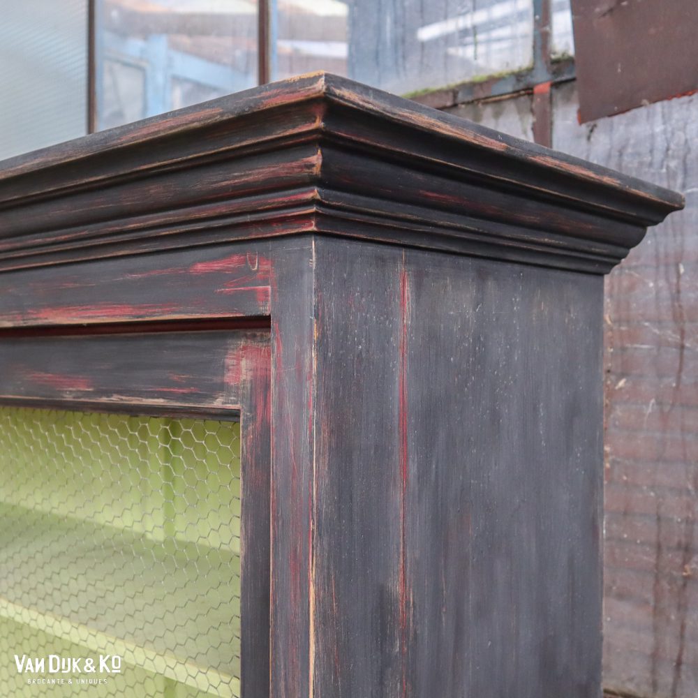Vintage schoolkast met gaas - Afbeelding 9