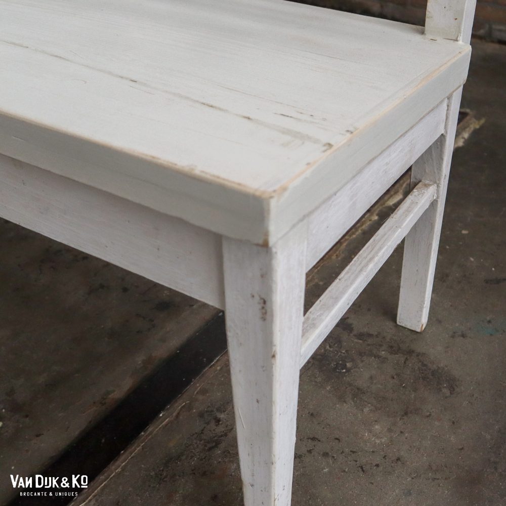 Houten witte bank - Afbeelding 7
