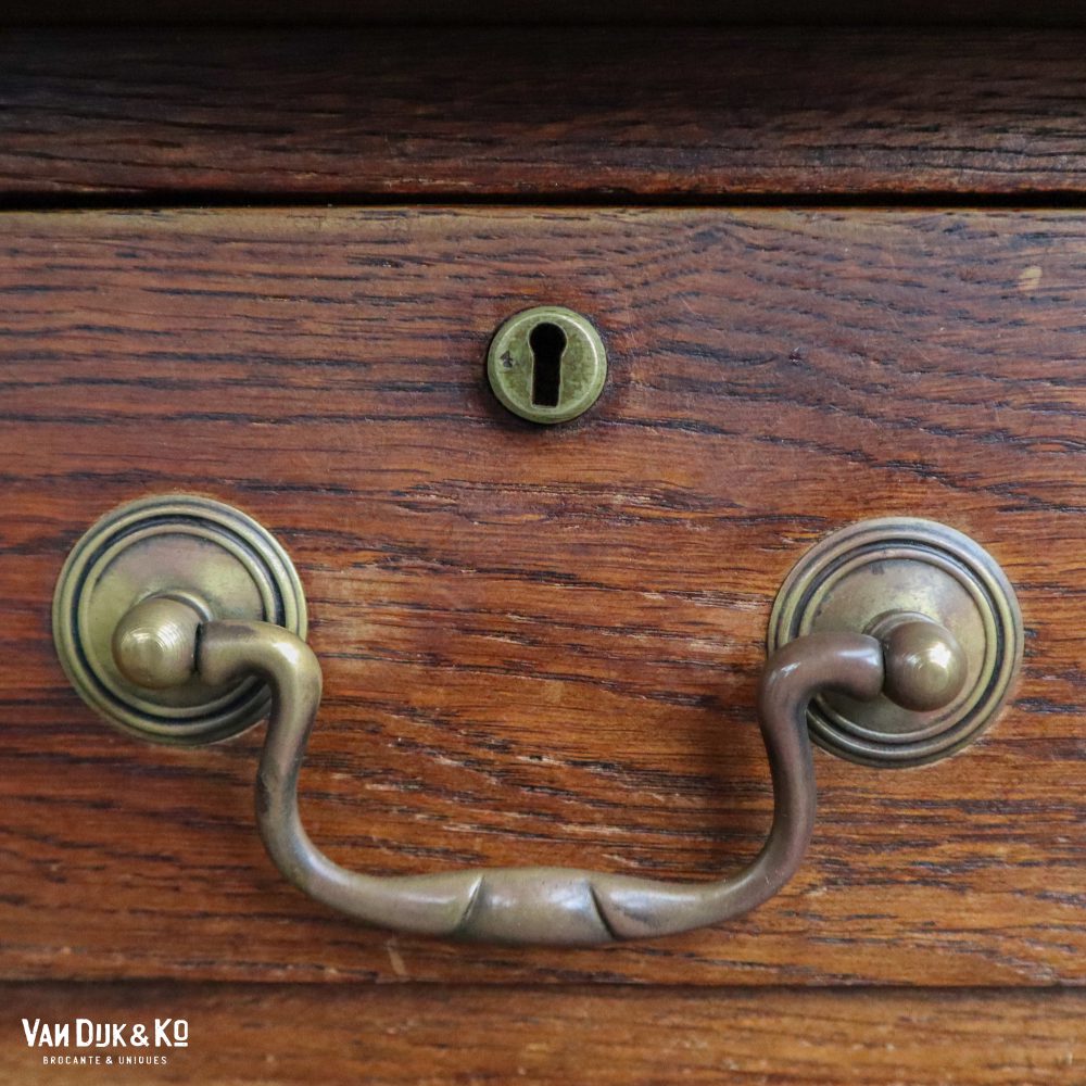 Antiek bureau met leer - Afbeelding 8