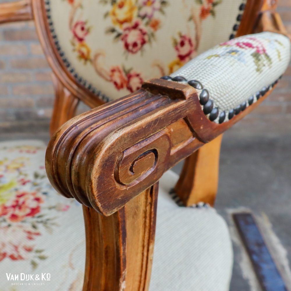 Vintage Louis XV stoel - Afbeelding 6