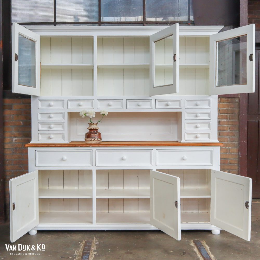 Brocante witte buffetkast - Afbeelding 3