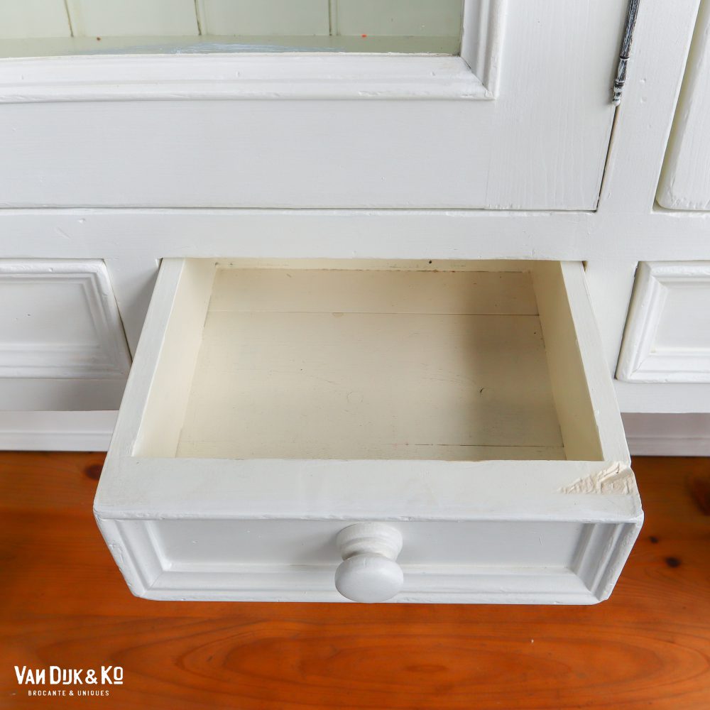 Brocante witte buffetkast - Afbeelding 7