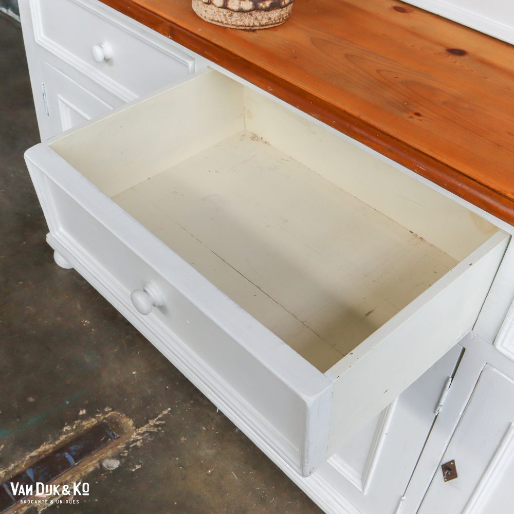 Brocante witte buffetkast - Afbeelding 8