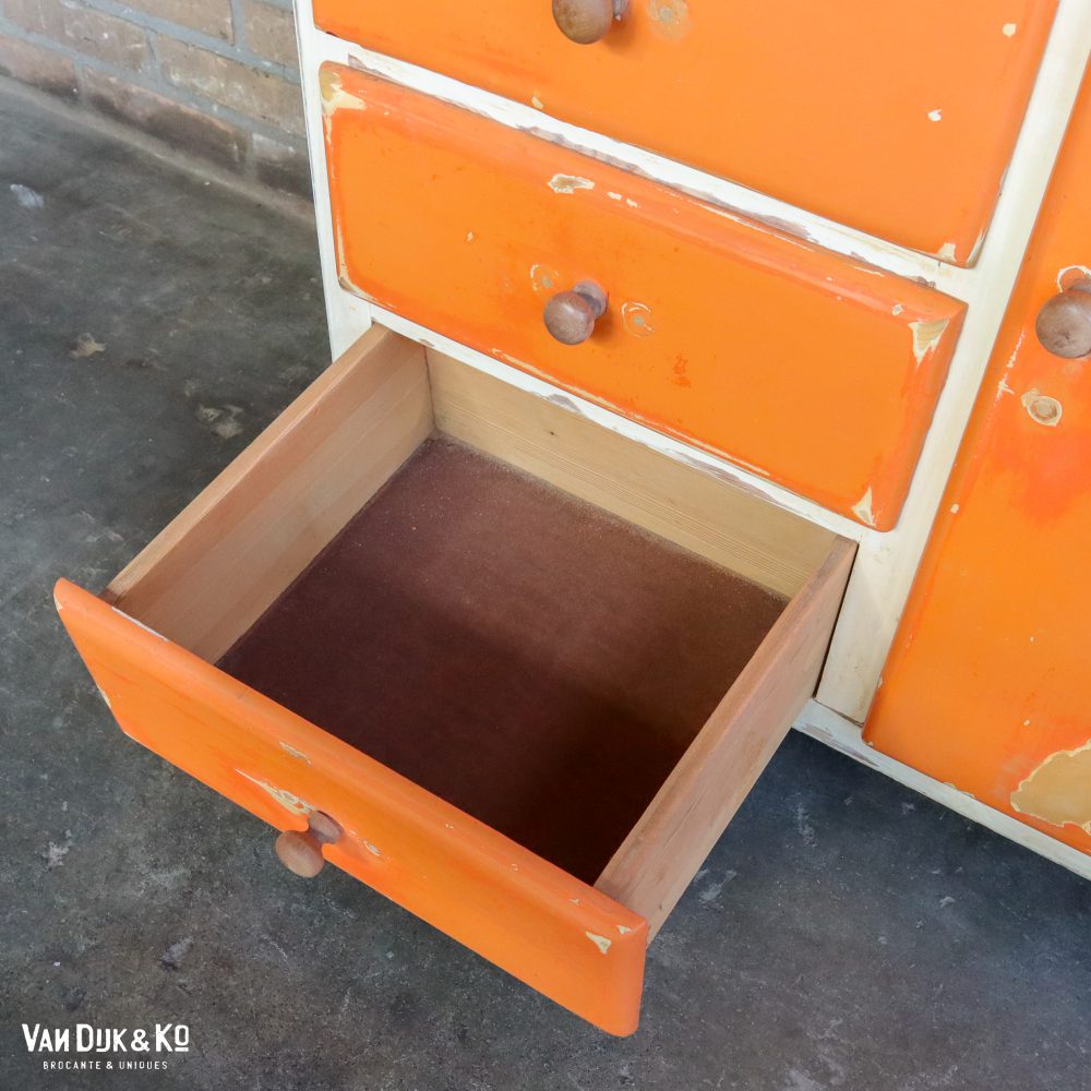 Brocante oranje kastje - Afbeelding 3