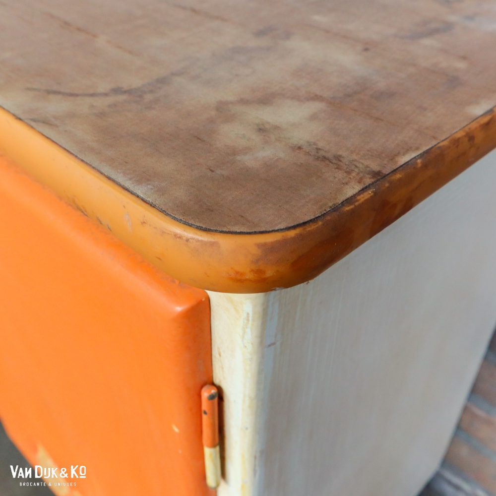Brocante oranje kastje - Afbeelding 4