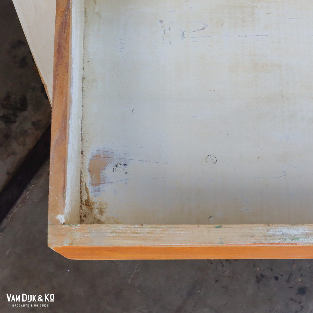 Brocante bureautje met grote la - Afbeelding 4