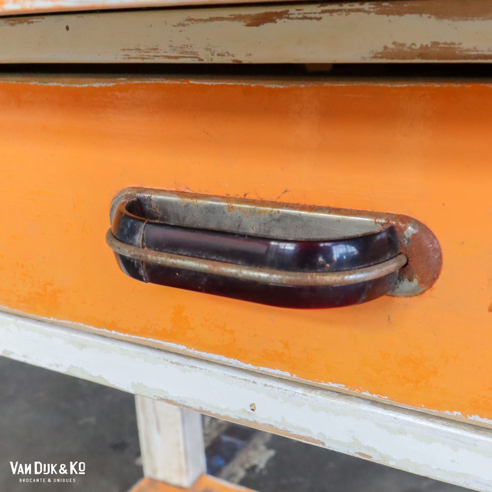 Brocante bureautje met grote la - Afbeelding 8