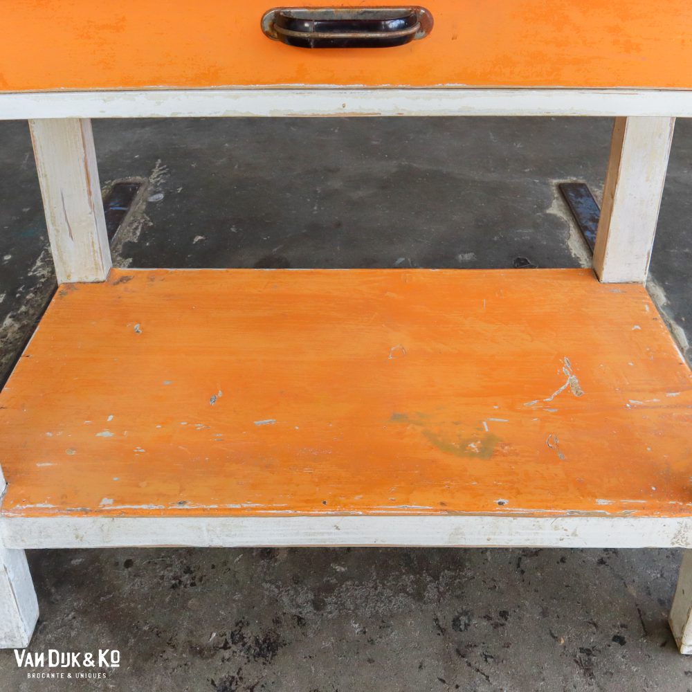 Brocante bureautje met grote la - Afbeelding 9