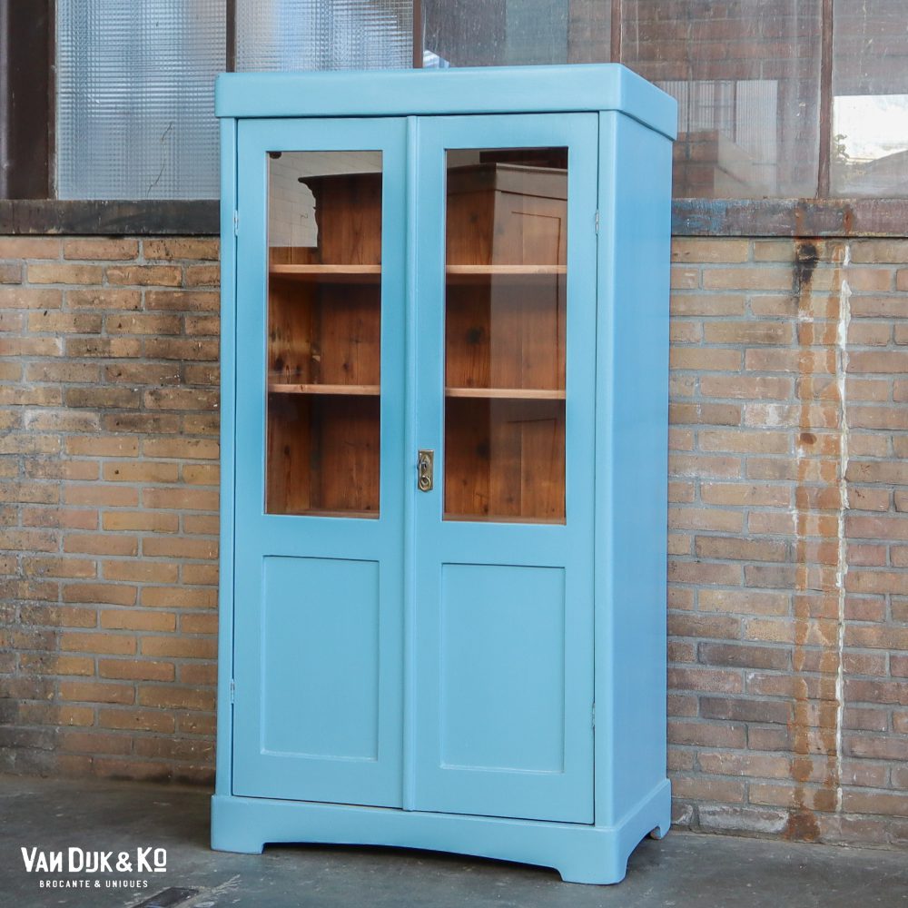 Blauwe vitrinekast - Afbeelding 2