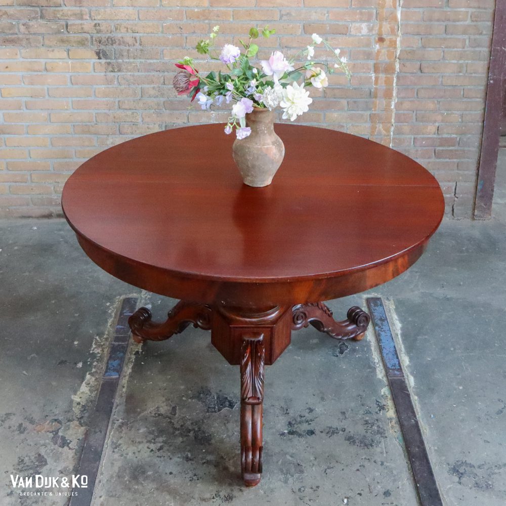 Ronde brocante eettafel - Afbeelding 2