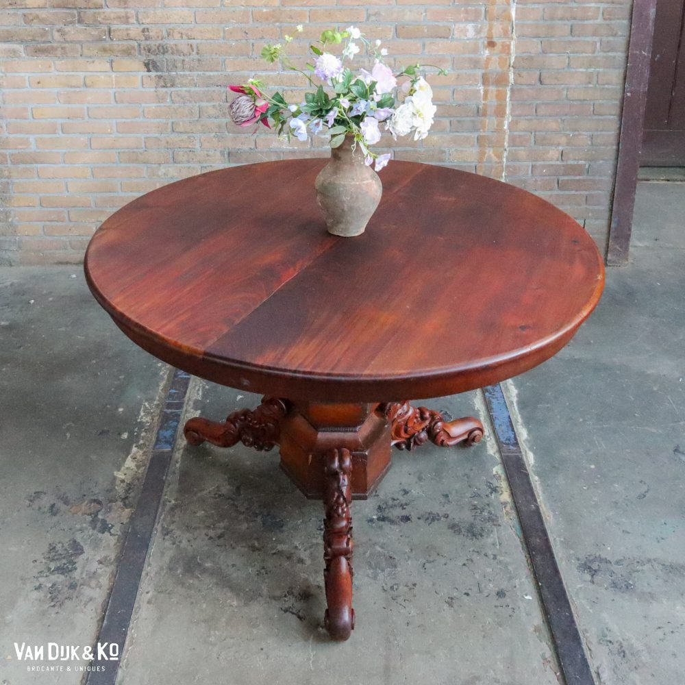 Brocante ronde eettafel - Afbeelding 2