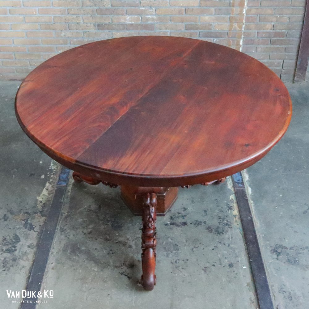 Brocante ronde eettafel - Afbeelding 3