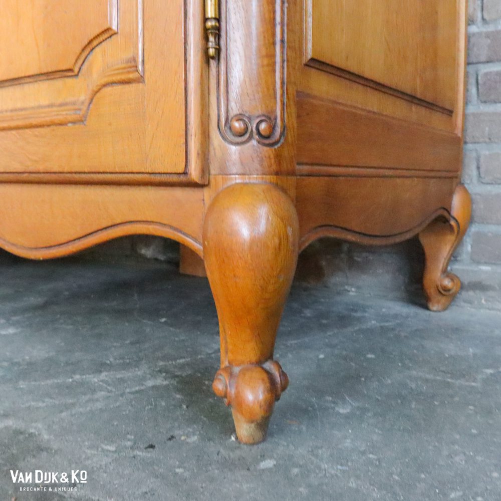 Vintage vierdeurs linnenkast - demontabel - Afbeelding 11