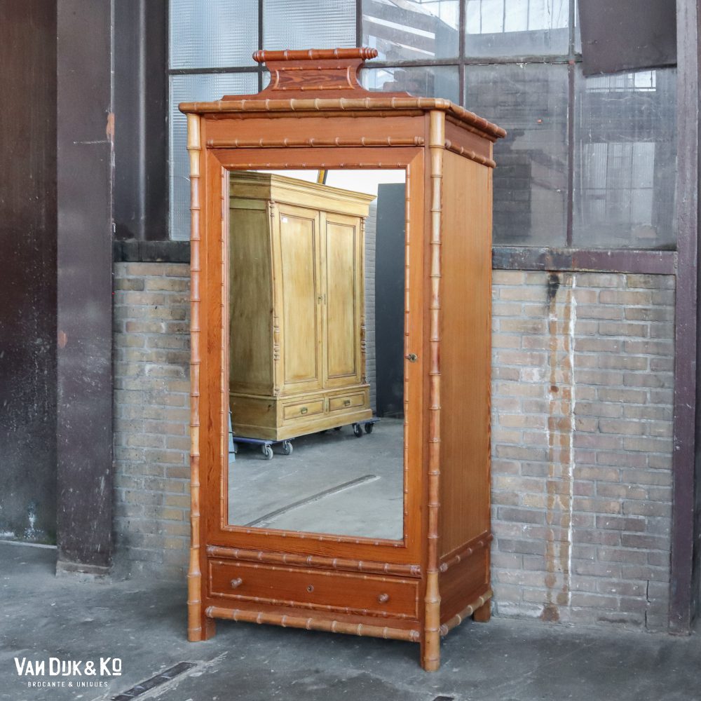 Faux bamboo spiegelkast - Afbeelding 2