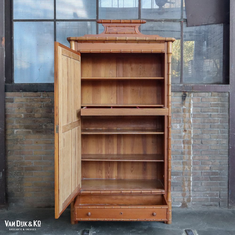 Faux bamboo spiegelkast - Afbeelding 3