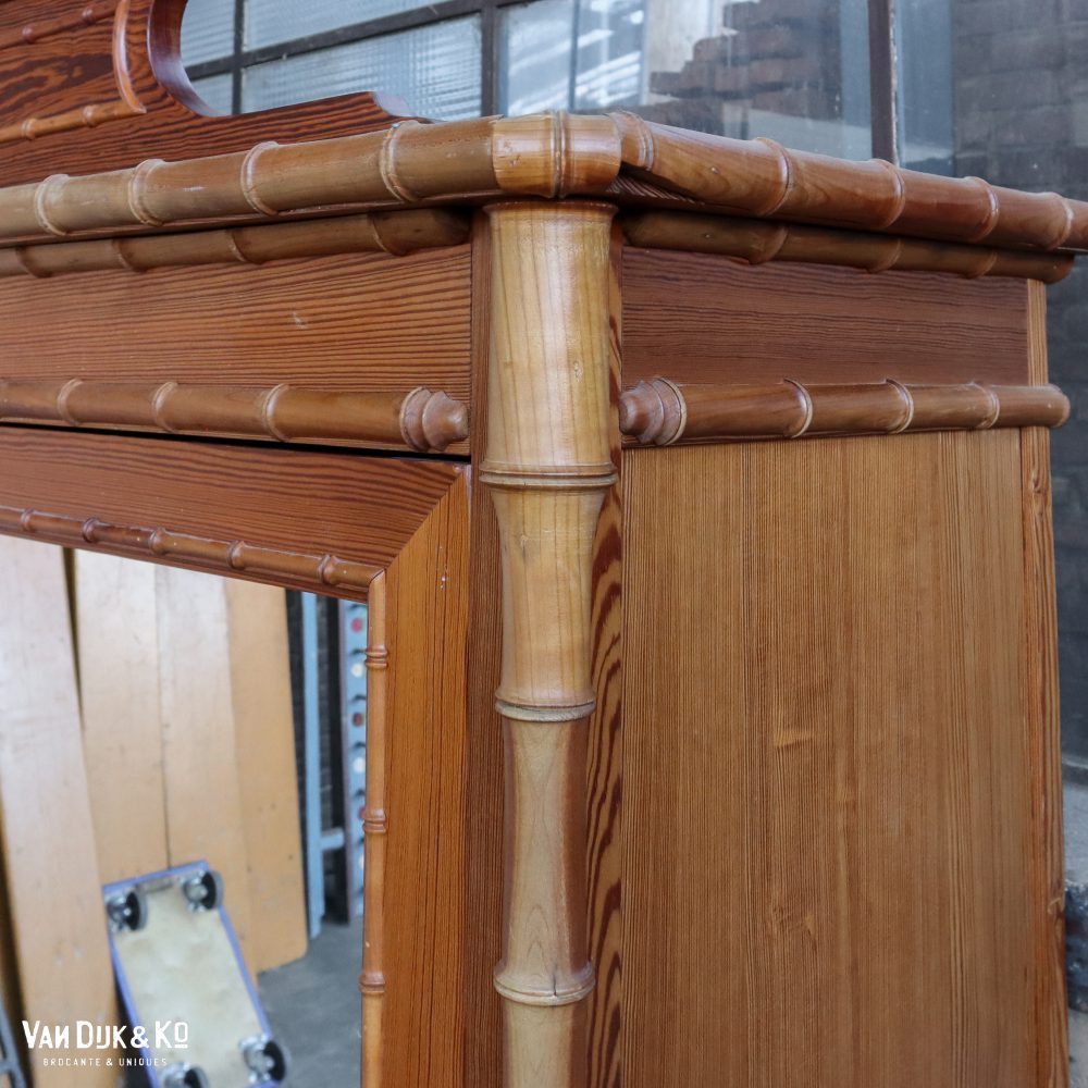 Faux bamboo spiegelkast - Afbeelding 7