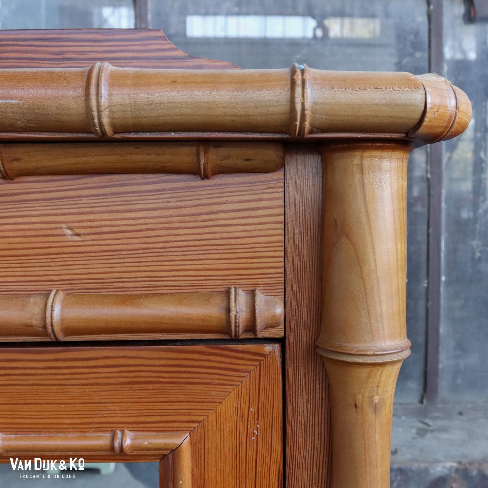 Faux bamboo spiegelkast - Afbeelding 8