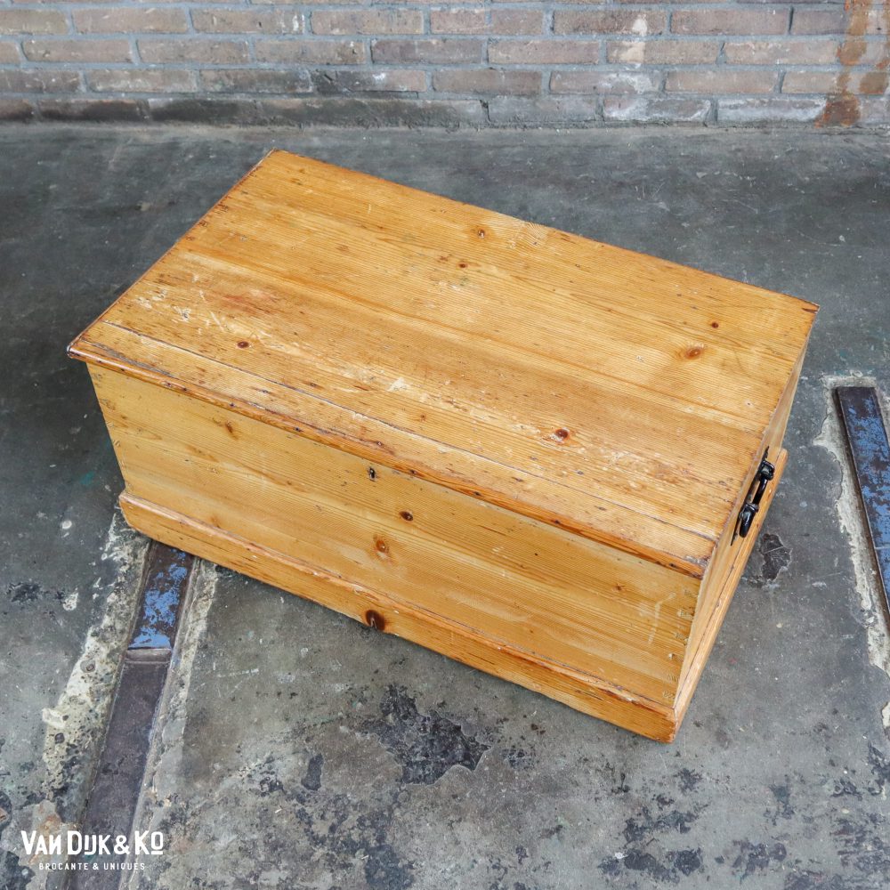 Vintage grenen kist - Afbeelding 2