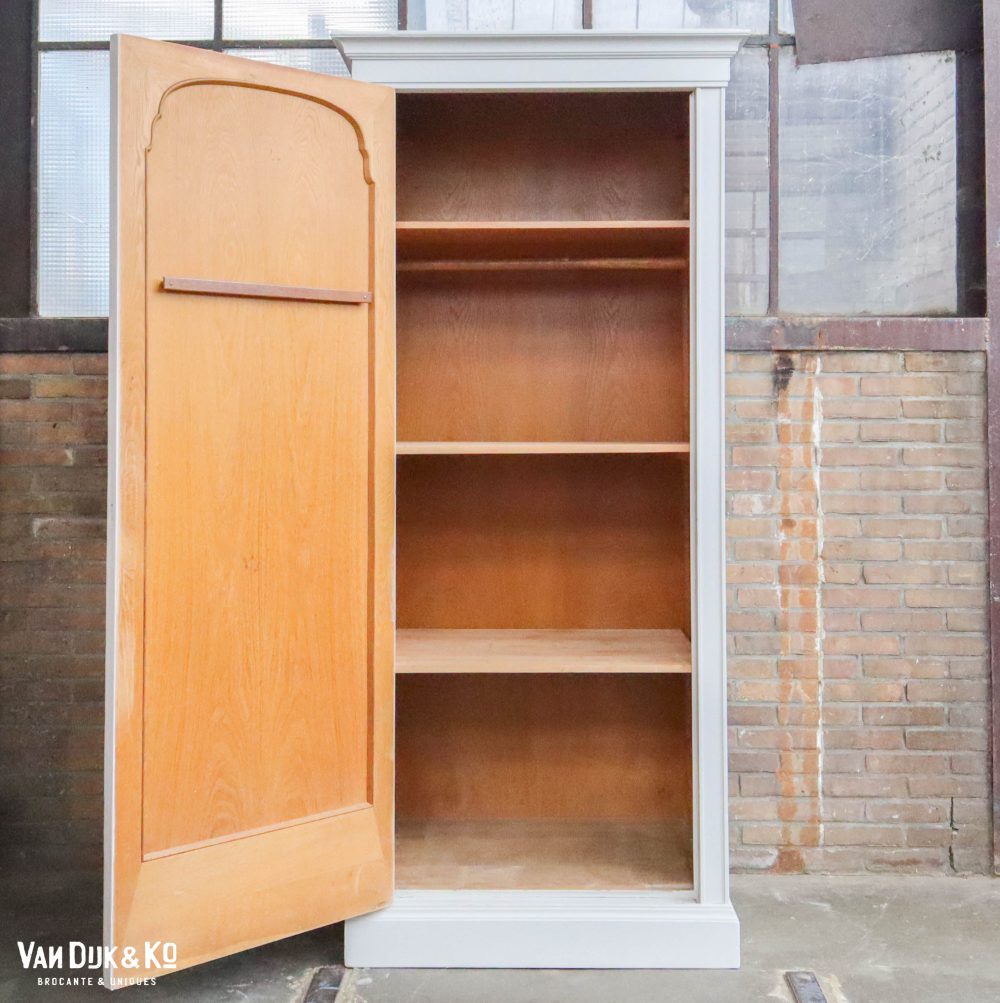Brocante eendeurs linnenkast - Afbeelding 3