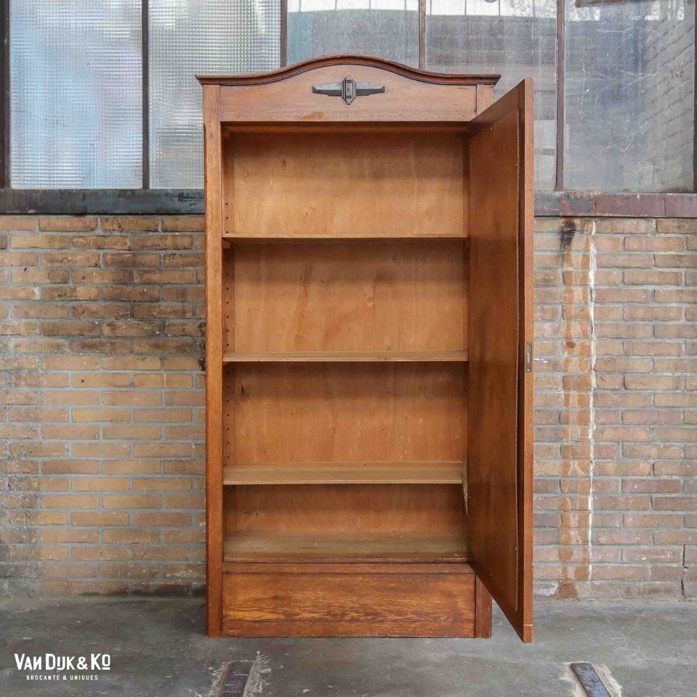 Vintage eendeurskast met spiegel - Afbeelding 3