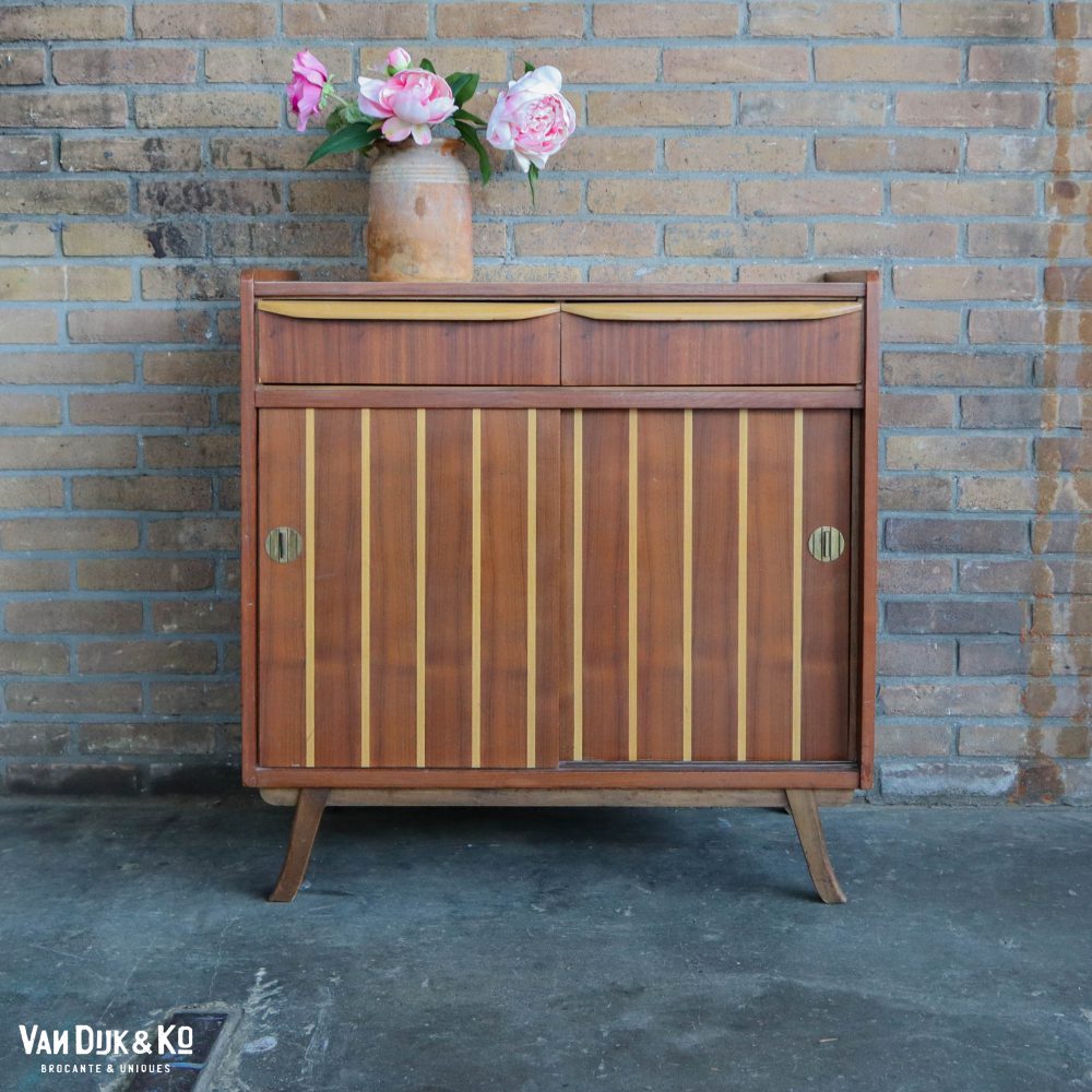Vintage Houten Kastje Van Dijk Ko