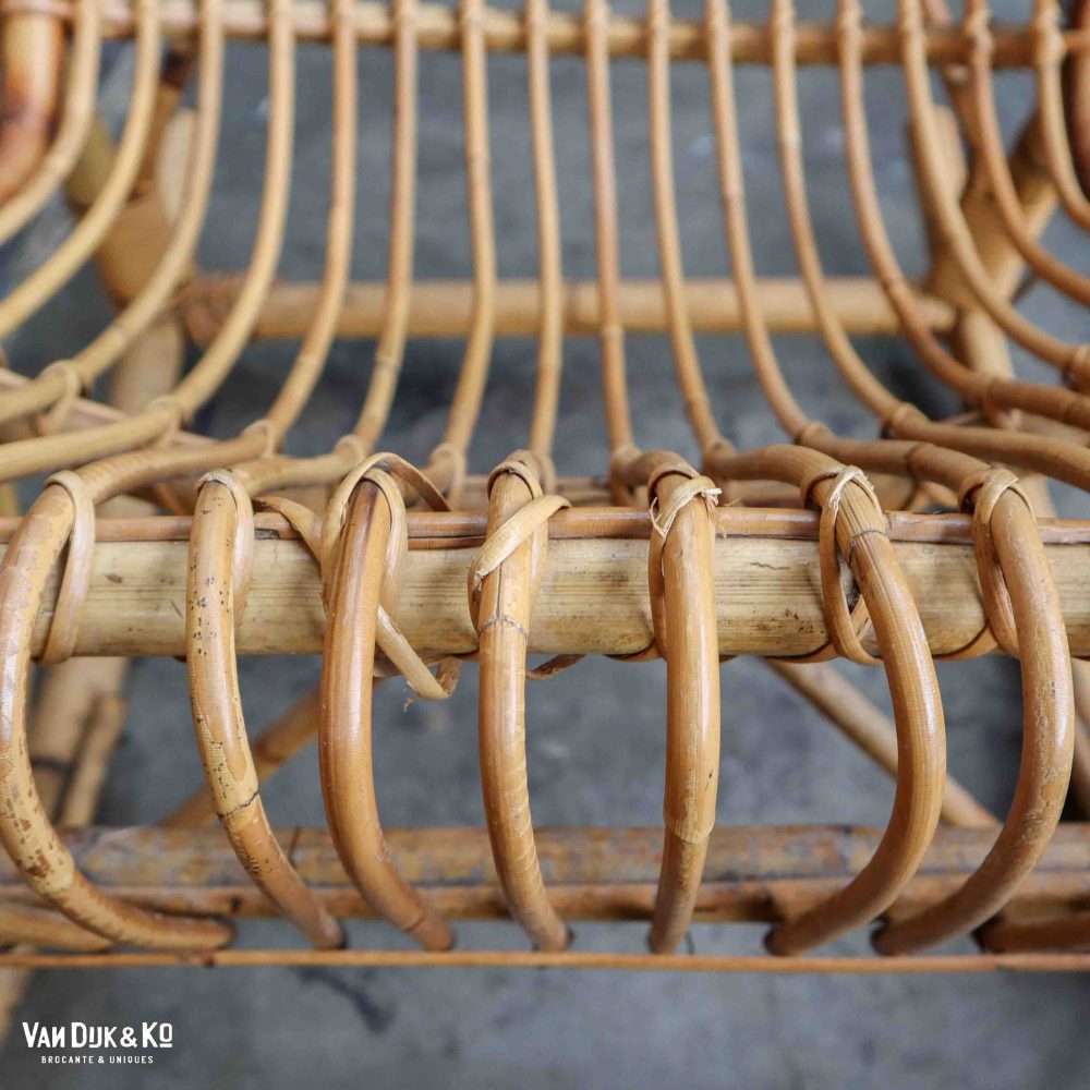 Vintage rotan schommelstoel - Afbeelding 8