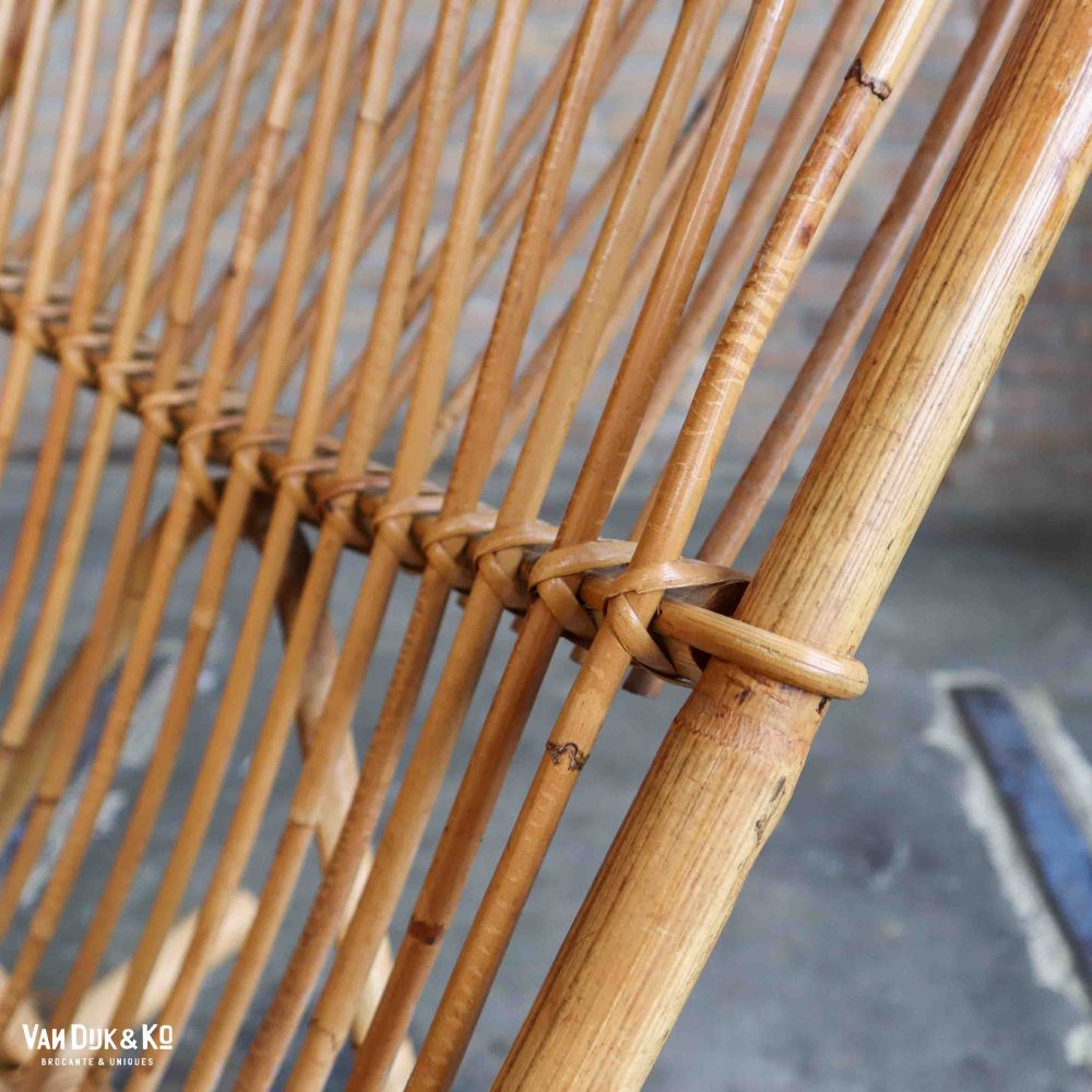 Vintage rotan schommelstoel - Afbeelding 5