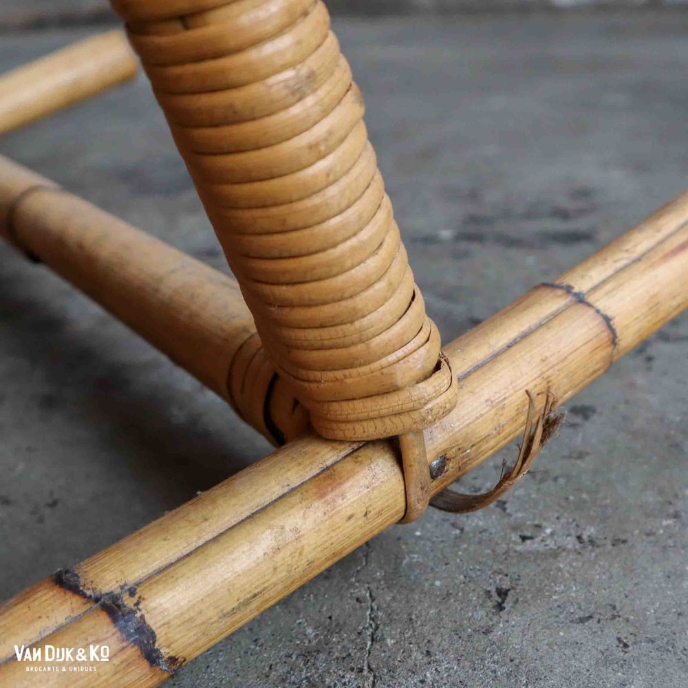 Vintage rotan schommelstoel - Afbeelding 10