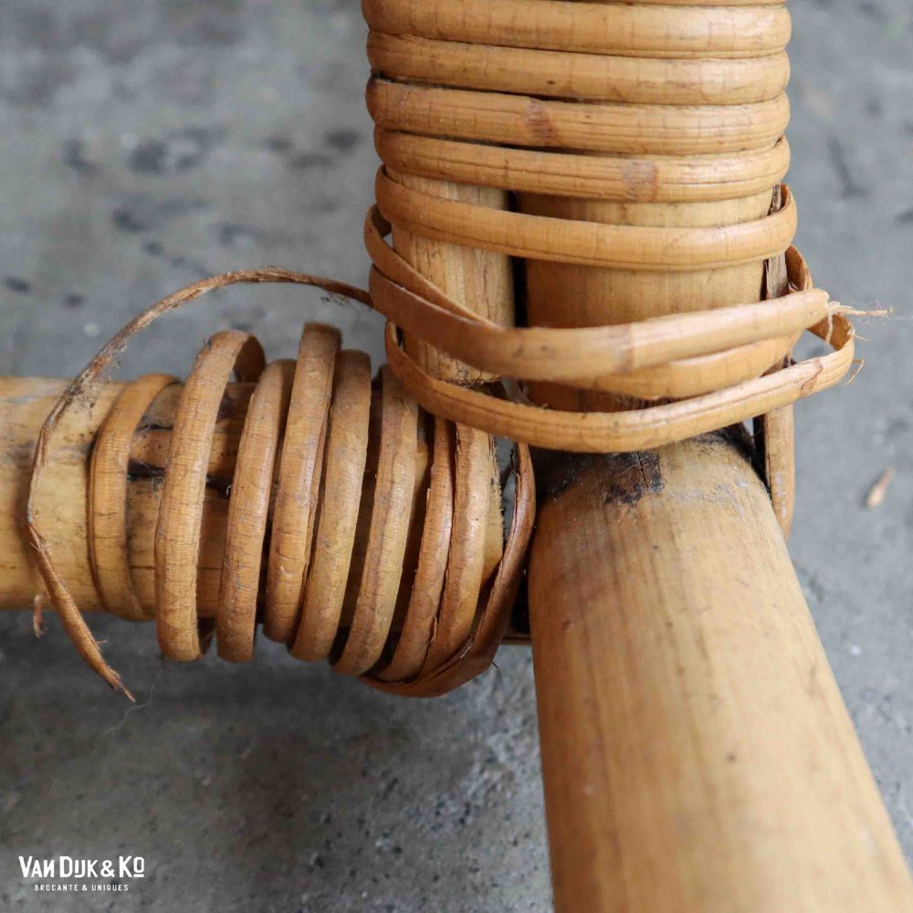 Vintage rotan schommelstoel - Afbeelding 9