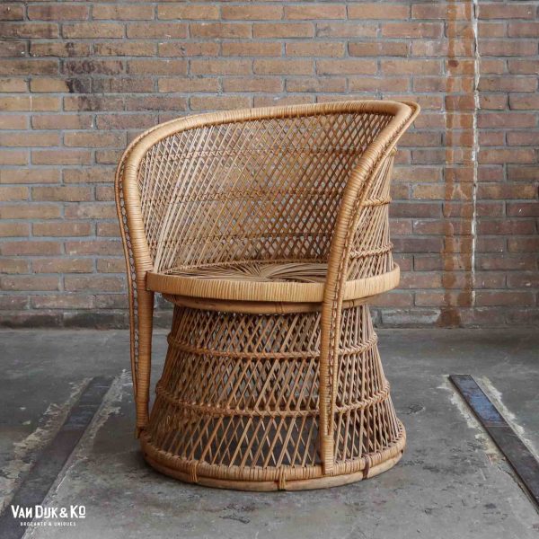 Vintage rotan fauteuil