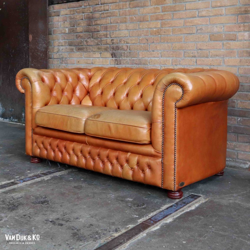 Leren Chesterfield bank - Afbeelding 2