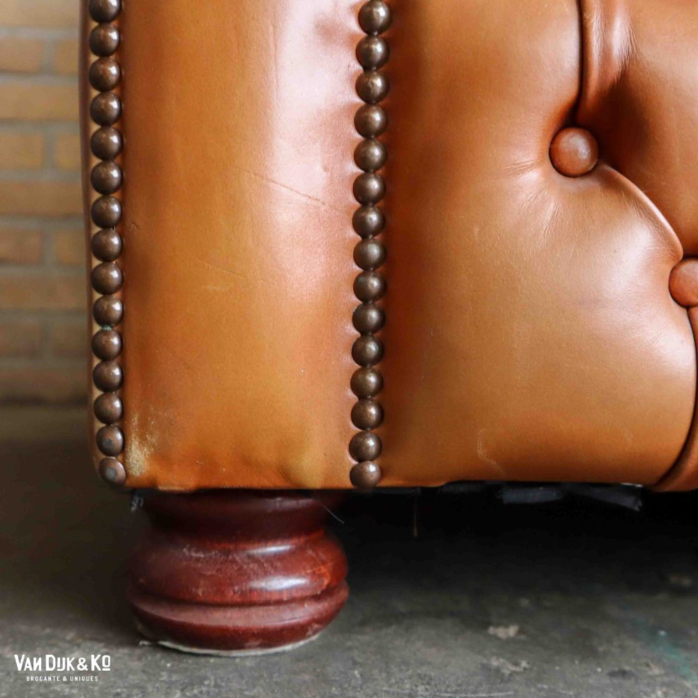 Leren Chesterfield bank - Afbeelding 6