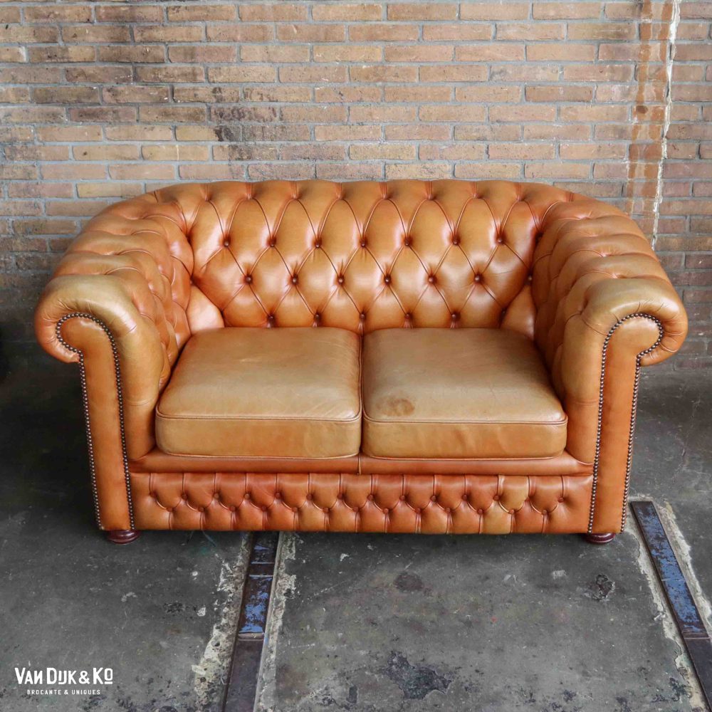 Leren Chesterfield bank - Afbeelding 3