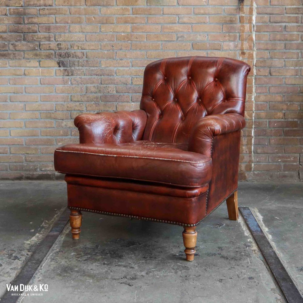 Leren vintage fauteuil