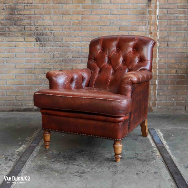 Leren vintage fauteuil